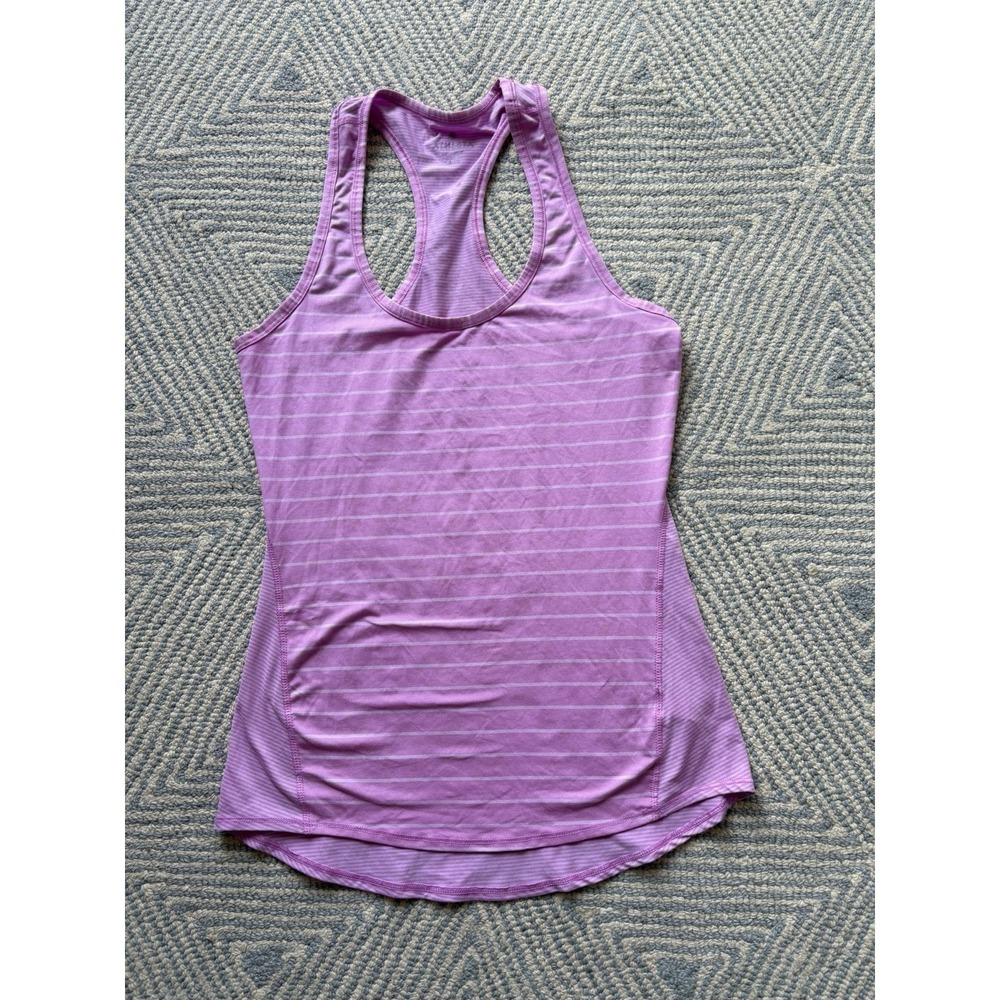 Women's Athleta Chi Tank Top -‎ Pink/White Strip - XXS